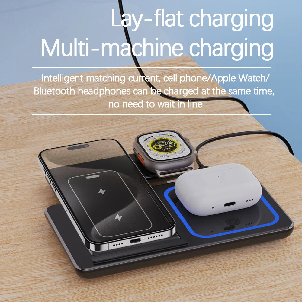 LED Fast Wireless Charging Station