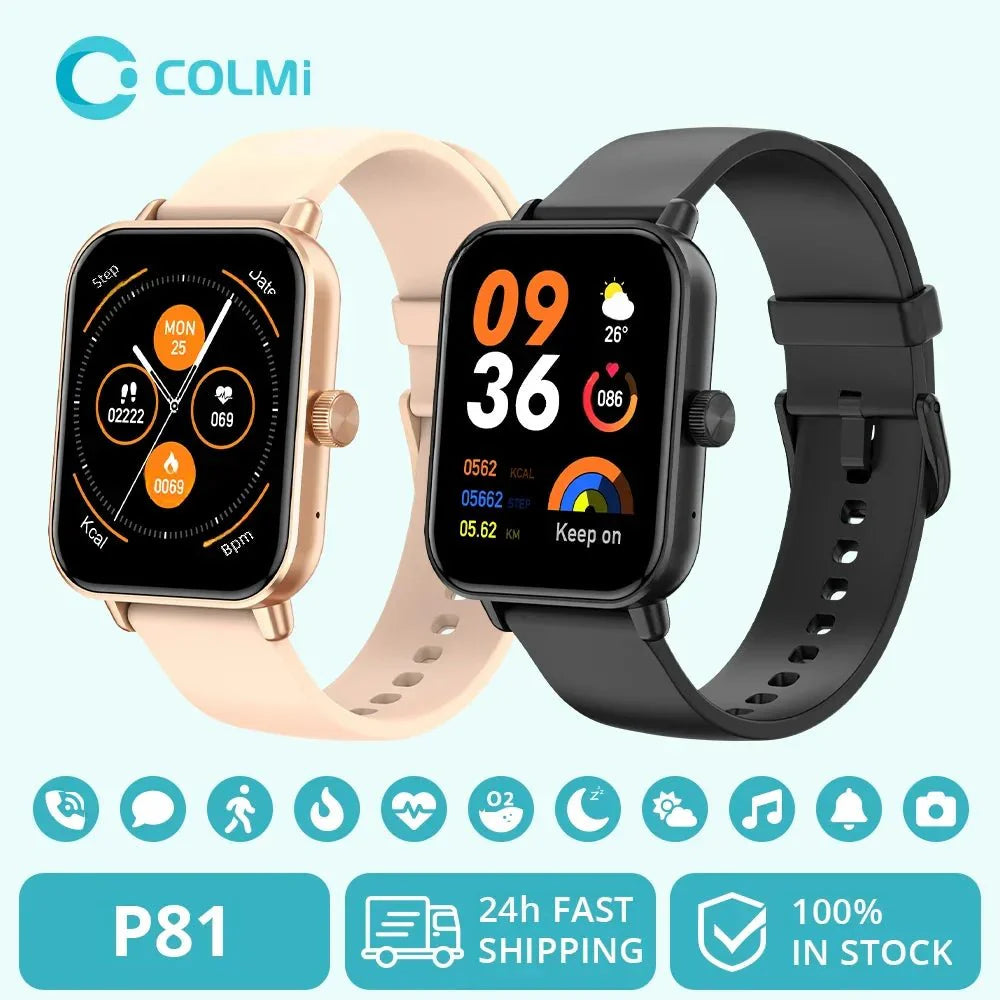 P71 Smartwatch Calls | Health | Waterproof | Alerts | Assistant
