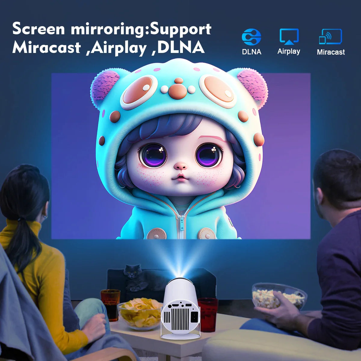 Portable Home Cinema Projector
