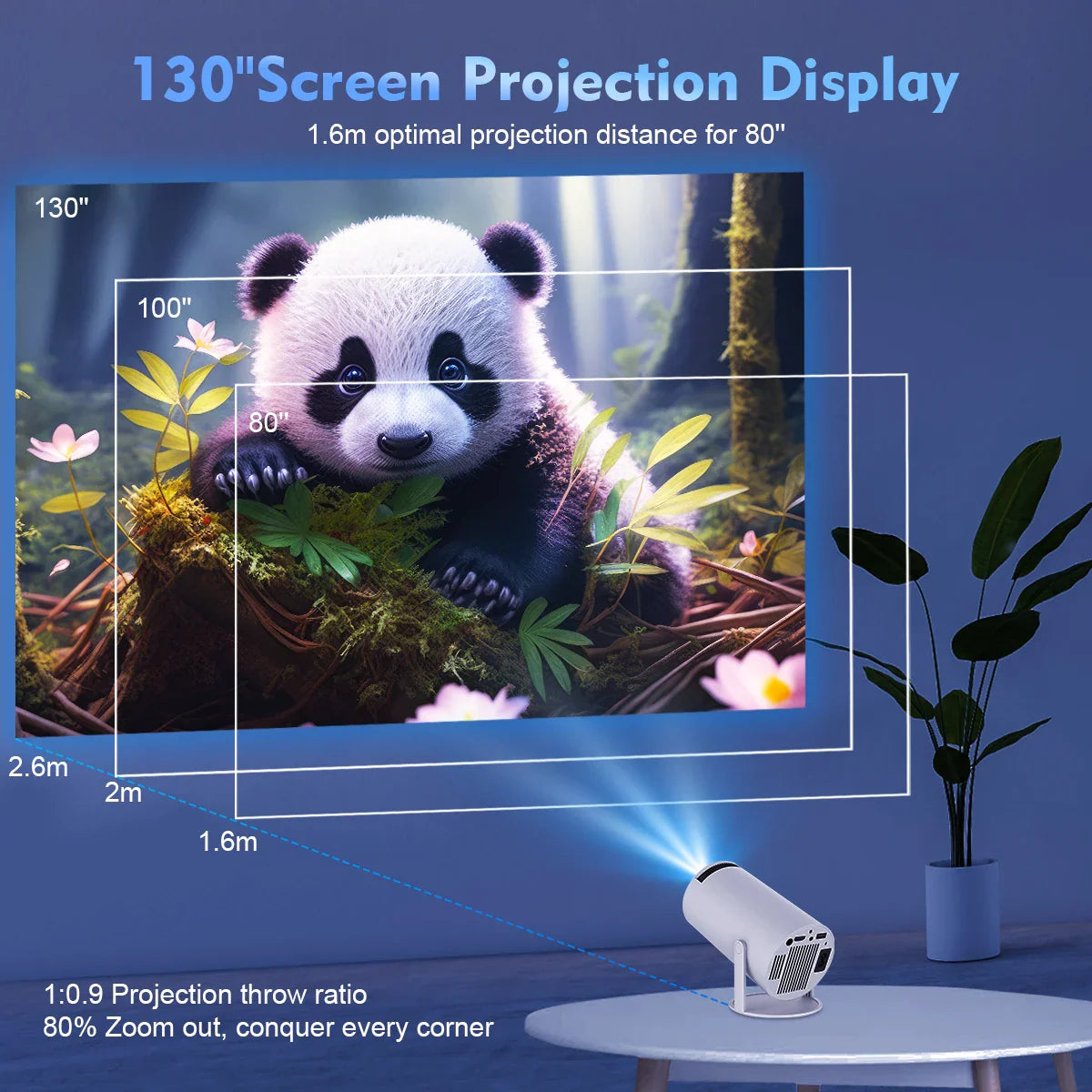 Portable Home Cinema Projector