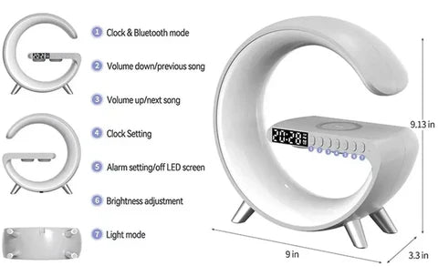 Wireless Charger & Bluetooth Speaker – Fast Charging for Home/Office
